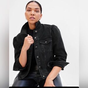 GAP Puff Sleeve Denim Jacket size Large